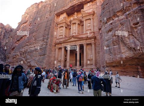 World Heritage site of the ancient city of Petra in Jordan Stock Photo ...