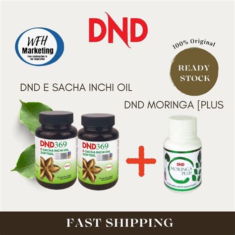 Dnd 369 E Sacha Inchi Oil Softgel 2 Bottles X 60 Seeds DND Moringa