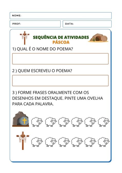 1º ano Sequência didática tema PÁSCOA Cuca Super legal