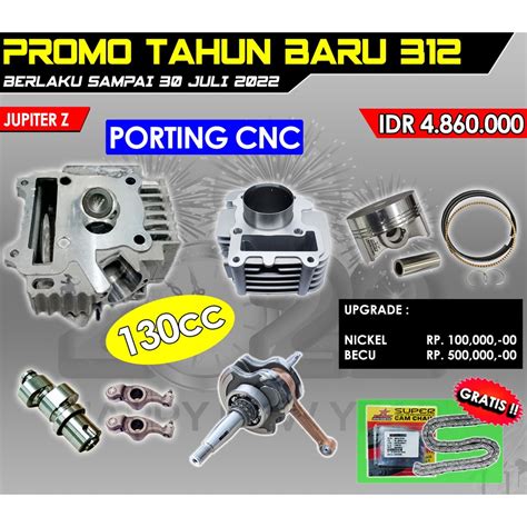 Jual Brt Head Blok Piston Cam Kruk Jupiter Z Shopee