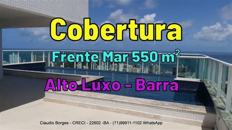 Cobertura Alto Luxo Ladeira Da Barra M Frente Mar Imoveis