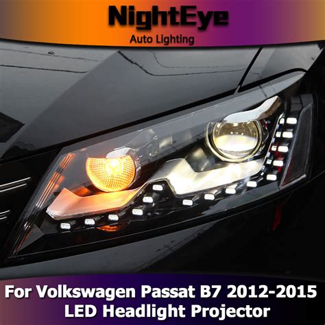 Nighteye Vw Passat B7 Headlights 2012 2015 Us Version Led Headlight