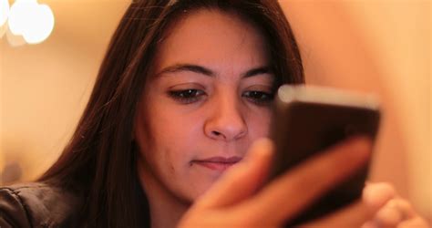 Young Woman Checking Cellphone Device Stock Footage Sbv 348549792