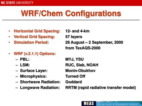 Ppt An Examination Of Wrf Chem Physical Parameterizations Nesting