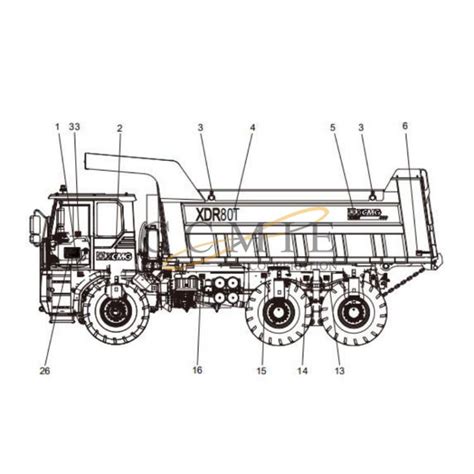 China 331400966 Escalator Warning XCMG Mining Truck Spare Parts