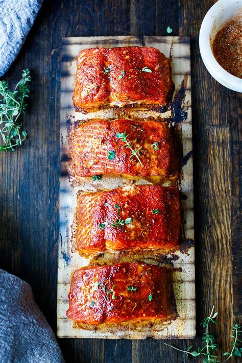 Cedar Planked Salmon With Spicy Rub Meals For My 48 Off