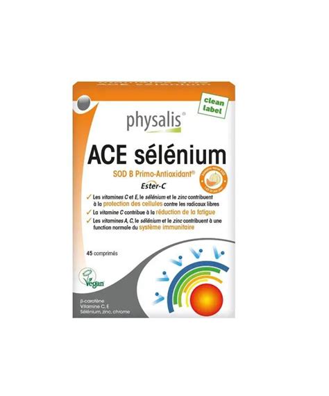 Physalis Ace Selenium 45 Comprimés Citymall