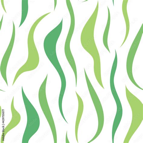 Vektorová grafika Seamless pattern with flowing green lines spots