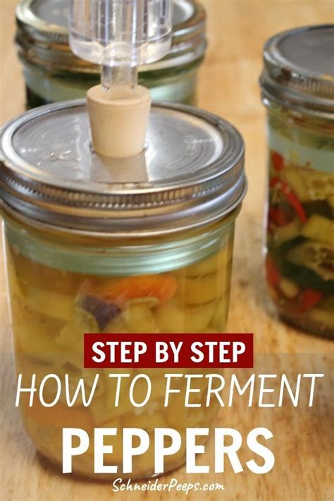 Fermented Naturally Pickled Peppers A Step By Step Guide Recipe Fermentation Stuffed