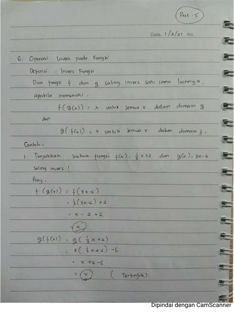 fungsi invers