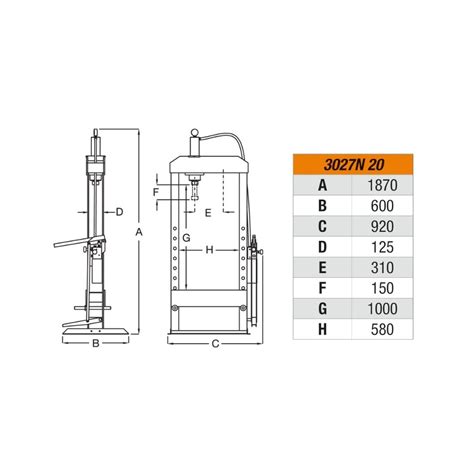 Presse hydraulique à piston mobile Beta 3027N 20