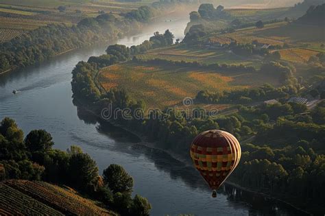 Serene Hot Air Balloon Journey Stock Photo Image Of Leisure Countryside