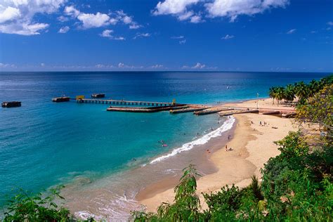 High Angle View Of A Pier On Crashboat Beach Puerto Rico Photograph By