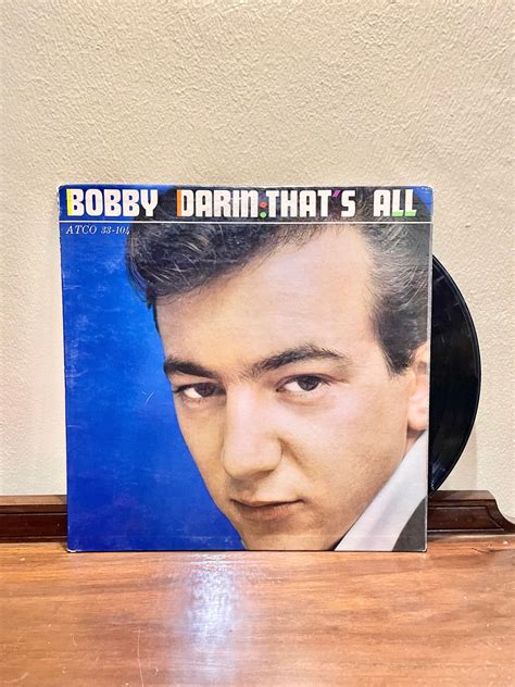 Vintage Bobby Darin Thats All Vinyl Record Etsy Canada