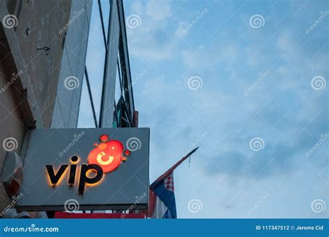 Vipnet Logo on Their Main Shop in Vukovar. Vip Mobile, or Vipnet, is ...