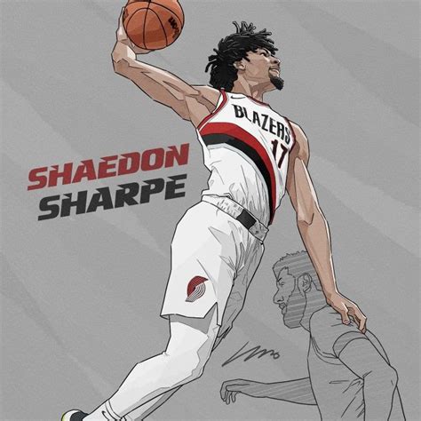 NBA Illustration _ Shaedon Sharpe in 2023 | Trail blazers, Portland ...