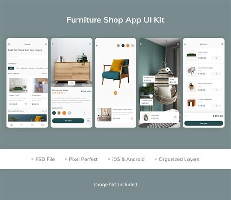 Premium PSD Furniture Shop App Ui Kit