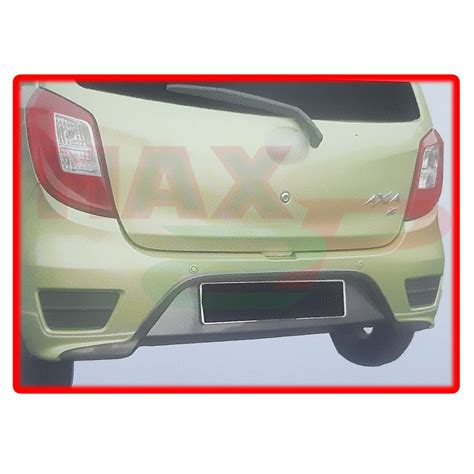 Perodua Axia GU Style Rear Back Skirt Skirting Bumper Lower Lip Spoiler