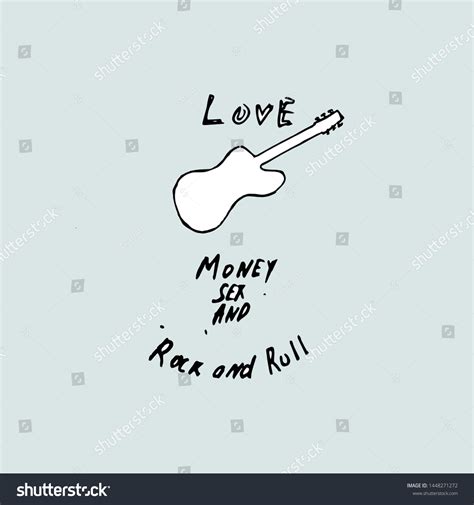 Money Sex Rock Roll Text Drawing Stock Vector Royalty Free 1448271272