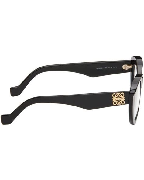 Loewe Black Chunky Anagram Glasses Lyst