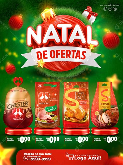 Natal De Ofertas Venha Conferir Social Media Psd Editável [download