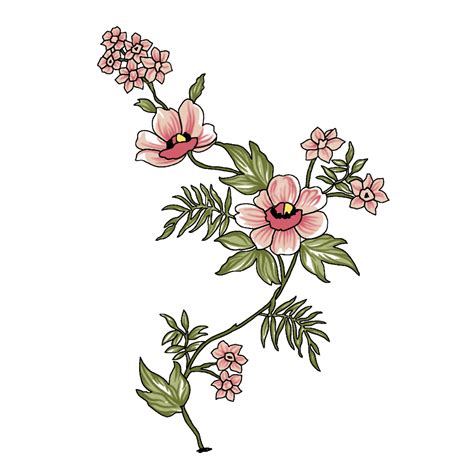 Pretty Vertical Flower Pretty Flowers Vintage PNG Transparent