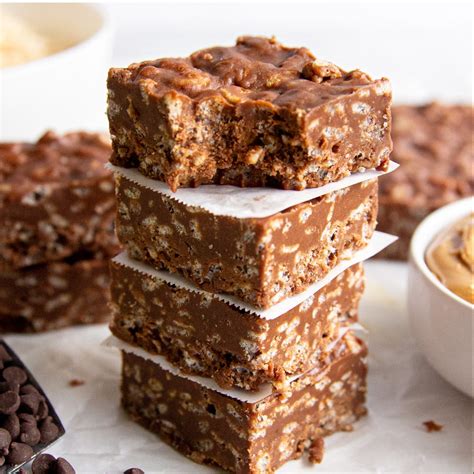 Chocolate Peanut Butter Rice Crispy Treats Wholefoodfor7