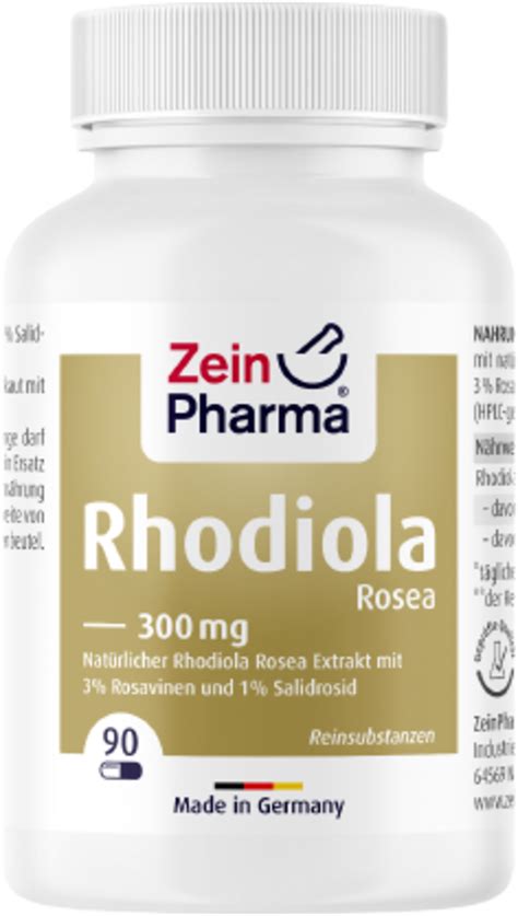 Rhodiola Rosea 300 mg 90 cápsulas ZeinPharma VitalAbo Tienda