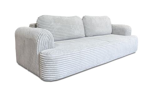 Sofa rozkładana kanapa Limba 250 x 108 cm tkanina styl skandynawski