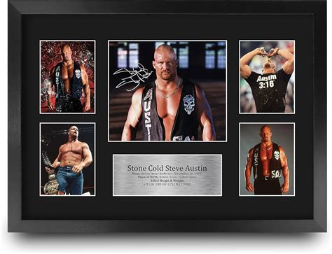 Amazon HWC Trading Stone Cold Steve Austin Wrestling 16 X 12 Inch