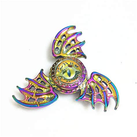 High Quality Fidget Spinner Metal Rainbow Dragon Hand Finger