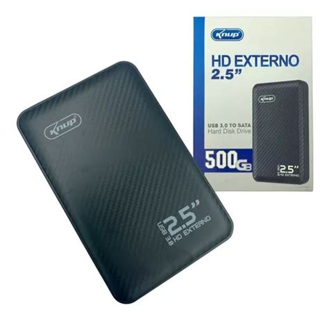 Disco duro externo Knup Slim Portátil 500GB negro MercadoLibre