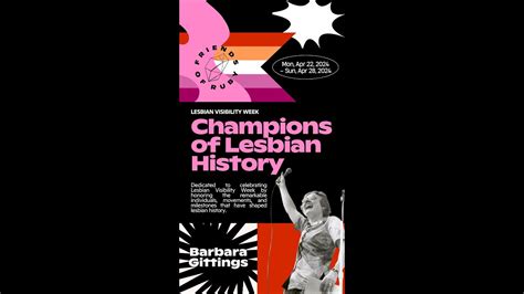 Lesbian Visibility Week Champions Of Lesbian History Barbara