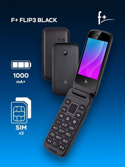 Мобильный телефон F+ Flip3 Black — купить в интернет-магазине по низкой ...