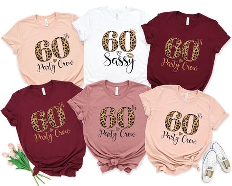 60th Birthday Shirt Sixty And Sassy Shirt Leopard 60 And Etsy