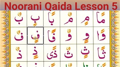 Easy Noorani Qaida Lesson 5 In Urdu Hindi Takhti No 5 Tanveen