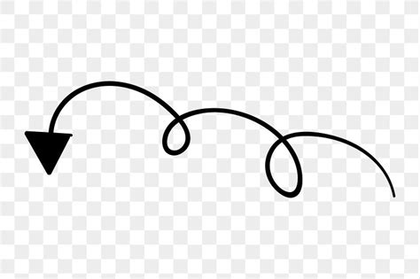 Cursive Arrow Png Sticker On Transparent Free Png Rawpixel
