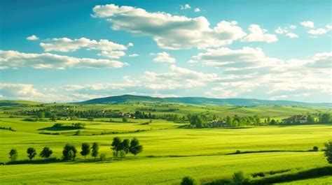 Premium AI Image | Agricultural Scenery A Peaceful and Beautiful ...