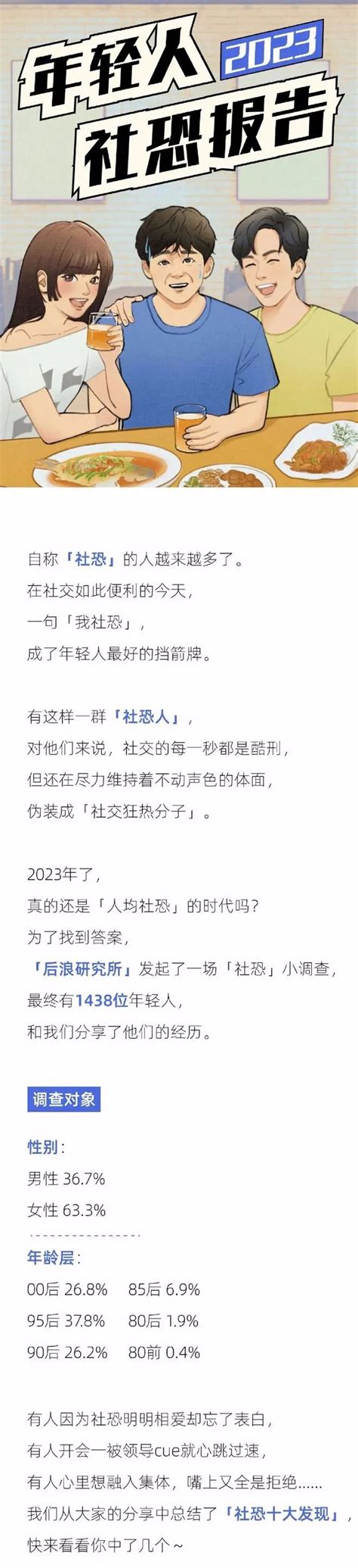 数据报告：2023年轻人社恐报告，你社恐吗？（14页 附下载）新浪财经新浪网