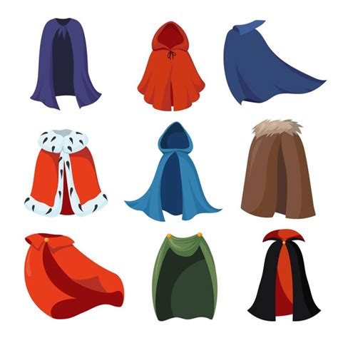 Premium Vector Cartoon Superhero Or Fairytale Fabric Cloaks Mantle And Capes Superheroes