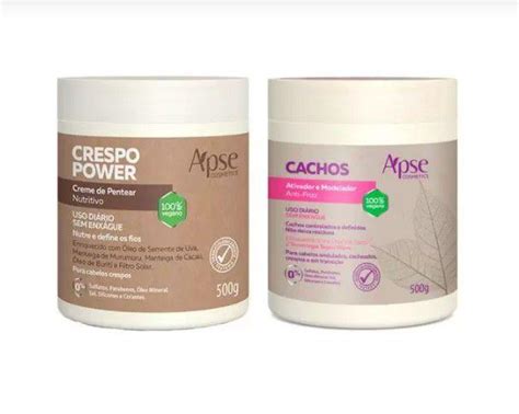 Kit Apse Finalizadores Ativador De Cachos Creme De Pentear Crespo