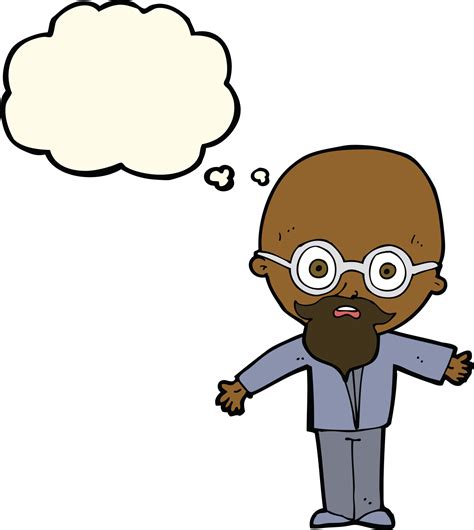 cartoon genius scientist with thought bubble 40083464 PNG