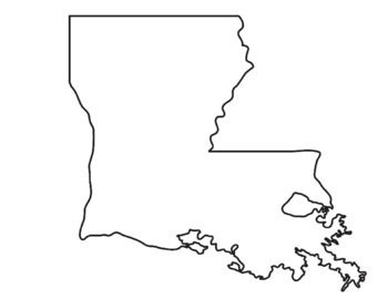 Louisiana Blank Map Full Page By Bac Education Tpt