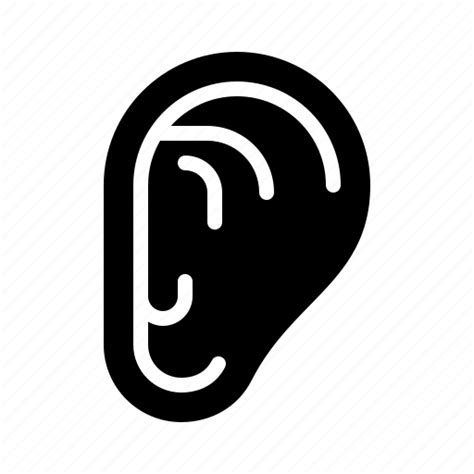 Ear Human Listen Anatomy Sound Sensory Body Icon Download On