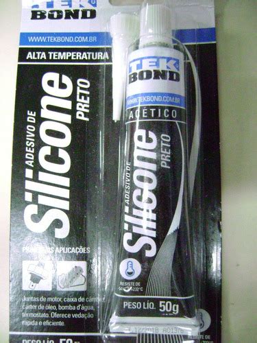 Cola Silicone Motor Alta Temperatura Preto 50gramas Tek Bond MercadoLivre