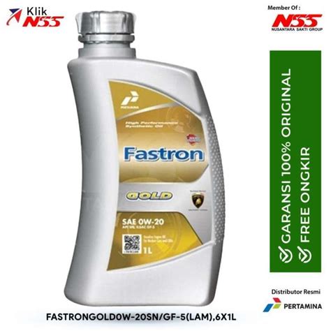 Promo Oli Mobil Pertamina Fastron Gold Sae W Api Sn Gf Lam