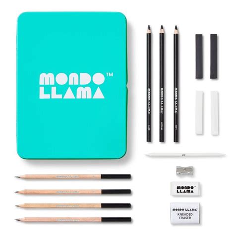 15pc Charcoal Drawing Set Mondo Llama 15 Ct Shipt