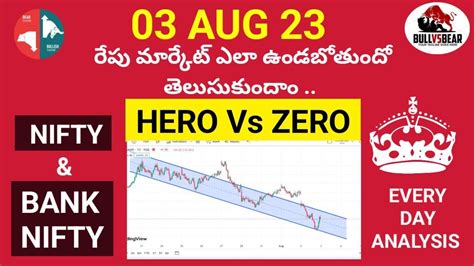 Nifty And Bank Nifty Prediction For Tomorrow 03 Aug 23 In Telugu Every