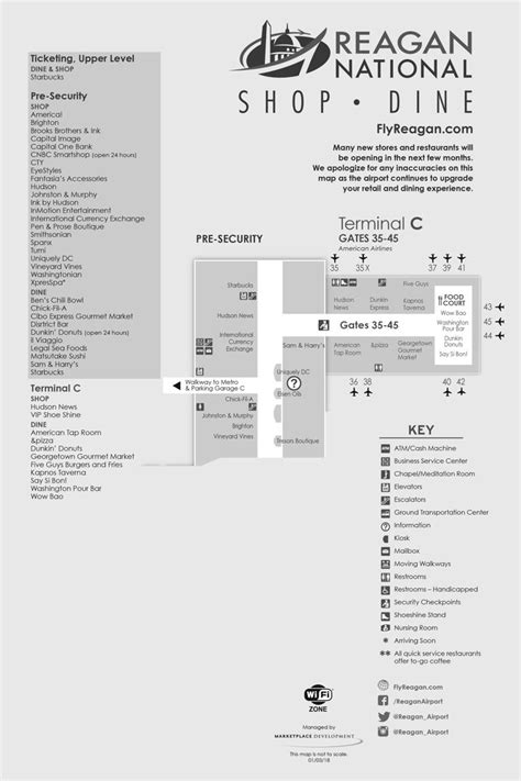 Ronald Reagan Washington Airport(DCA) Terminal Maps, Shops, Restaurants ...