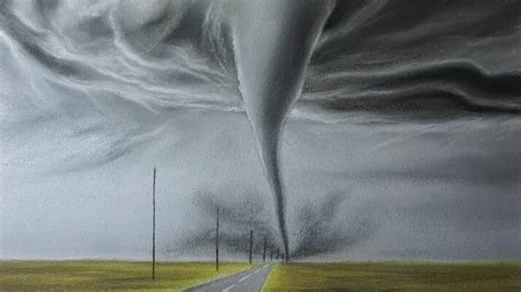 Cómo Dibujar un Tornado a Lápiz Carboncillo Paso a Paso Dibujo de una